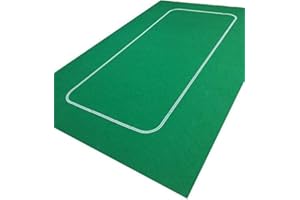 A GREEN TEXAS HOLDEM/POKER CASINO FELT BAIZE LAYOUT + POKER/PLAYING CARDS