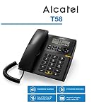 Alcatel New T-58 Black Corded Landline Phone with Caller id and...