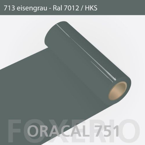 Oracal 751 Self-Adhesive Foil High Gloss for Kitchen Cupboards 63 cm Roll 10m 10m (Laufmeter) x 63cm (Breite) iron grey