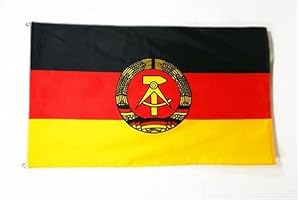 AZ FLAG - East Germany Flag - 2x3 Ft - 100D Polyester German Rda Banner with Two Metal Grommets - Fade Resistant - Vivid Colors - 2' x 3' Feet - 90x60 Cm