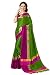 Perfectblue Women`s Cotton Saree With Blouse Piece(PB0GreenPinkviswa_Green) RS.349.00