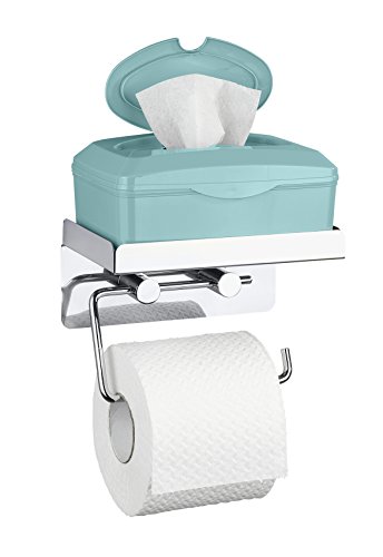 Wenko 22217100 Toilettenpapierhalter 2 in 1, Edelstahl rostfrei, 16 x 12,5 x 11,5 cm, Glänzend - 3