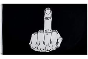 Stormflag Mittlerer Finger (90cmx150cm) Polyester Pongee 90g mit Ösen mit Doppelnadel genäht.