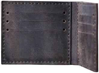 Leather handmade wallet for men. Small wallet black. Slim cheap best card holder