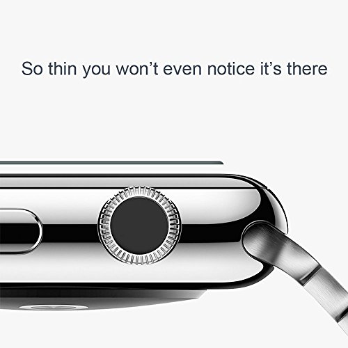 HOCO Apple Watch 38mm Schirm-Schutz-Premium-gehärtetes Glas ultradünne 0.1mm 9H HD [Full Screen Protector] für Apple-Uhr Serise 1 und Apple beobachten Nike + & Hermes & Edition Series 2 (Ghost-Serie 38mm) - 3