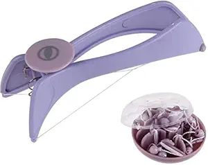 Slovenia Plastics Purple Eyebrow Facial Hair Remover Threading Epilator For Women