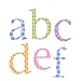Childrens Alphabet Wall Stickers, 26 stickers a-z, Harlequin Pastels