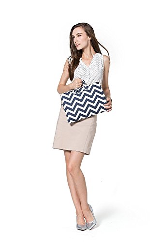 MOSISO Chevron Segeltuchstoff Hülle Sleeve Aktentasche für 15-15,6 Zoll MacBooks, Laptops Farbe: Blau - 5