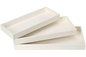 Ideen mit Herz | Vassoi decorativi | legno | rettangolari | senza manico | diverse misure | naturale | beige | 3 pezzi