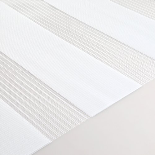 OUBO Doppelrollo Klemmfix Duo Rollo Fensterrollo ohne Bohren mit Klemmträgern – 55 x 150 cm – Weiß - 6