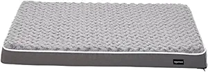 AmazonBasics Ergonomic Foam Pet Dog Bed - 27 x 36 Inches, Grey