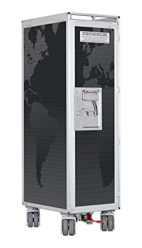 Preisvergleich Produktbild VanDeBord Flugzeugtrolley Weltkarte Anthrazit