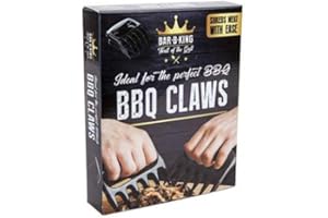 BAR-B-King 910054 BBQ Meat Claws | Black | Pack of 2 Accessory, Silver