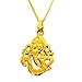 Surat Diamonds Ganesh Religious Ganapati 24kt Gold Plated Pendant for Women with Chain (SDS268) RS.148.00