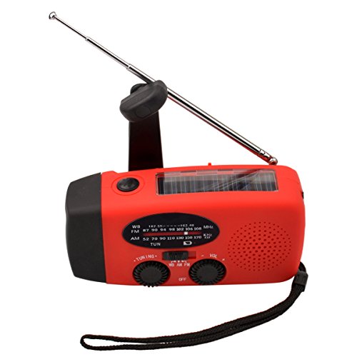 Preisvergleich Produktbild Notfall Taschenlampe, CkeyiN Tragbares Kurbelradio (AM / FM-Radio, LED-Taschenlampe, Smartphone Ladegerät mit Kabel )