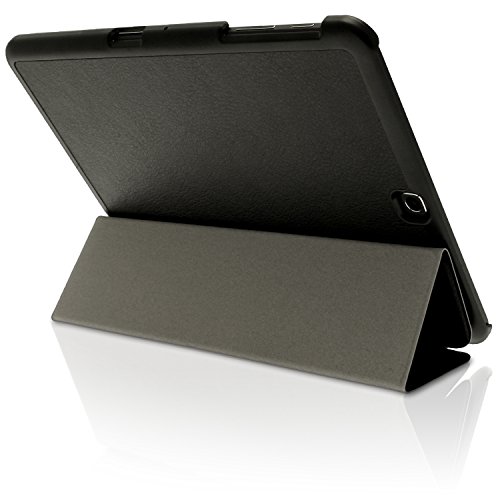igadgitz Schwarz PU Ledertasche Hülle Smart Cover für Samsung Galaxy Tab S2 9.7″ SM-T810 mit Multi-Winkel Betrachtungs + Auto Sleep/Wake + Displayschutzfolie - 5