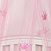 Ideal Textiles, Pink Princess Crown Bedroom Bed Canopy, Girls Bedroom Makeover, 30cmx230cm by Ideal Textiles