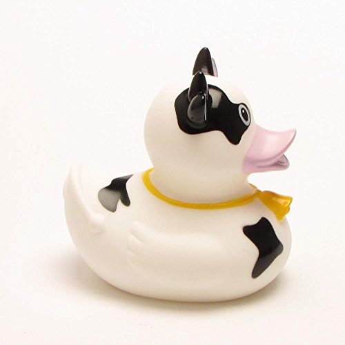 Badeente Quietscheente Kuh schwarz * Ente im Kuhkostüm - 3