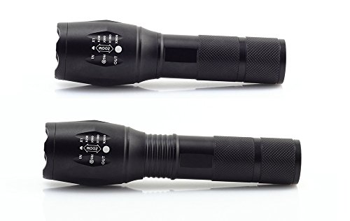 TGLOE (Tm) -1600LM CREE XM-L T6 LED ZOOMABLE Taschenlampe 2X 18650 Akku Ladegerät - 7