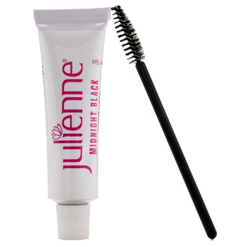 Julienne Eyelash Eyebrow Tint 15ml Dye Black + Free Eyelash Wand 15ml
