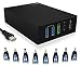 Produktbild Icy Box IB-CH504-QN Alles-Charger für Notebooks & USB-Geräte, 85 Watt, Schnellladefunktion QC 2.0, 3x USB Type-A, 1x USB Type-C, 8x Notebook-Adapter