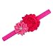 1pcs Baby Girls Chiffon Head Wear Flower Hairband rose