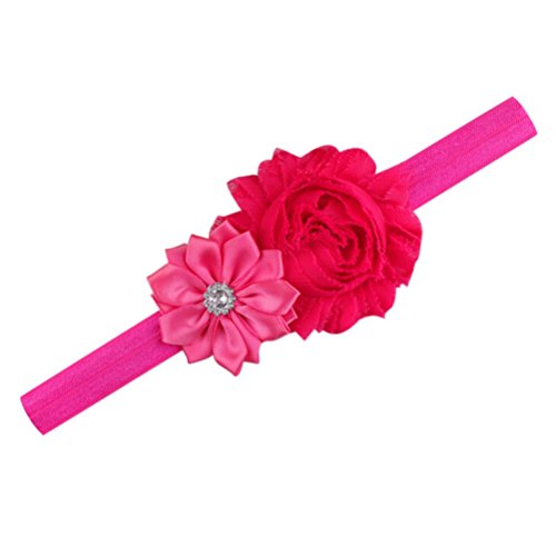 1pcs Baby Girls Chiffon Head Wear Flower Hairband rose