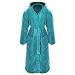 Produktbild Gräfenstayn® Damen & Herren Kuschelfleece Bademantel mit Kapuze Größe S-XXXL Öko-Tex Standard 100 Flanell Fleece (XXXL, Türkis)