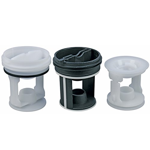 Preisvergleich Produktbild Whirlpool 482000022624 Indesit C00045027 ORIGINAL Flusensiebkit Fusselsiebkit Fusselsieb Fusselfiltereinsatz Filter Flusensieb Sieb Kit 3er Waschmaschine auch Hotpoint Creda