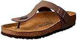 Made in Germany Birkenstock Damen Gizeh Birko-Flor Nubuck Sandalen, Braun (Mocca), 38 EU