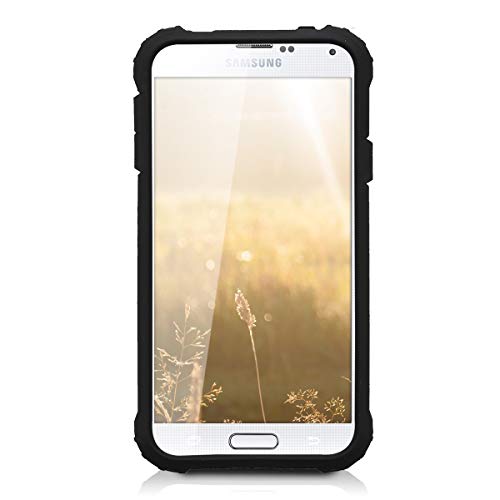 kwmobile Funda para Samsung Galaxy S5   S5 Neo - Carcasa  h  brida  de  TPU  con dise  o Transformer en  Dorado Negro 