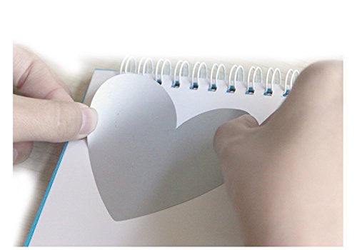 Preisvergleich Produktbild Glanz® Herzform Silber abkratzen Aufkleber Postkarte Note Scratch Karte Beschichtung Aufkleber Silber abkratzen Aufkleber Secret Nachricht Karten (Scratch und siehe) 10 PCS