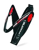 RaceOne.it - Portaborraccia Mod. X5 Gel Porta Borraccia per bicicletta ideale per Bici Race / MTB / Gravel / Trekking Bike. Inserto in GEL Antivibrazioni, ideale per Off-Road. Finitura LUCIDA. Colore NERO / ROSSO. 100% MADE IN ITALY