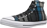  Converse Unisex Chuck Taylor All Star Woolrich Hi Black/Papyrus/Cyan Space Sneaker Men\'s 11.5 M