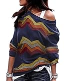 fledermaus pulli stricken Stil: Oberteile Damen von YOINS. Fledermaus Oberteil Damen mit off shoulder Design. Strickpullover Damen aus weicher und guter Qualität, schulterfrei Pulli Damen Rollkragen Gestreift.