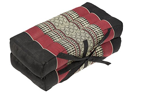 Faltbares Sitzkissen 40×40 für Entspannung, Meditation oder Yoga (schwarz-rot) - 2