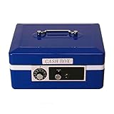 Mit Kombinationsschloss. trendaffe Geldkassette Spardose mit Kombinationsschloss in blau - Sparbüchse Sparschwein