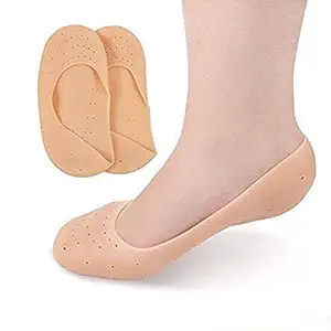 Mobhada Silicone Reusable winter special Moisturizing Breathable Anti Crack Heel Foot Socks for Pedicure Against Cracking Chap Pain, Medium For Women Men Girls(Multicolour)