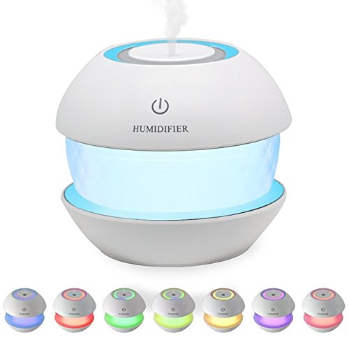 ShoppoWorld Ultrasonic Cool Mist Humidifiers Essential Oil Diffuser Aroma Air Humidifier with Led Night Light Colorful Change for Car, Office