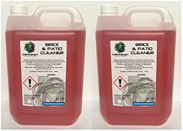 BRICK AND PATIO CLEANER MARBLE TERRAZZO PATHS DRIVEWAYS ALGAE REMOVER 2 X 5 LTR
