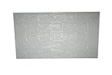  takestop Panel 77 x 70 cm ladrillo Blanco Papel Pintado PVC Bloques 3D Adhesivo Pegatinas Pared Mural Stickers Pared Lavable se Puede Pintar