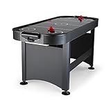 Disfruta de las divertidas tardes de juego con los amigos o la familia: la  mesa de hockey aire  Arctic Thunder de oneConcept llenará tu casa de un ambiente lúdico. Examina tu capacidad de reacción e intenta meter el disco en la portería de tu contrincante.