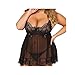 Produktbild MOOPYS& Mossovy 3pc Female Sexy Lingerie Plus Size 4XL 5XL 6XL Flower Peacock Rayon Kimono Nightdress Erotic Women Sexy Costumes Apparel Clear M