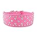 Produktbild Berry Strass Hundehalsband aus weichem PU-Leder, Kristall Diamanten besetzt, PET Walking &-Auftritt & Zubehör | 5 cm Breite, M L XL Hals verstellbar