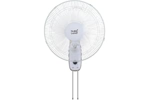 FABRILAMP Ventilateur Mural Cudo Blanc 45W Oscillant 5 Pales