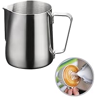 Pot à Lait En Acier Inoxydable MAGT 600ml - Pour Mousse à Lait Cappuccino - Bec Verseur Précis - Poignée Ergonomique