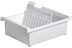 Han 966-0 - Schedario, per circa 800 schede, formato A6 orizzontale, in legno, 171 x 76 x 235 mm, colore: Grigio chiaro