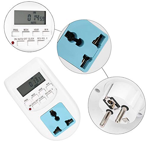 Preisvergleich Produktbild P12cheng Zeitschaltuhr,EU-Stecker Energiesparend Digital LCD Elektronische Zeitschaltuhr Haushaltsgeräte