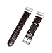 Produktbild bingT Armband für Fitbit Charge 2, Echte Leder Armbänder, Luxuxleder Erstatzband für Fitbit Charge 2 Unisex Ersatzband mit Metall (Schwarz)
