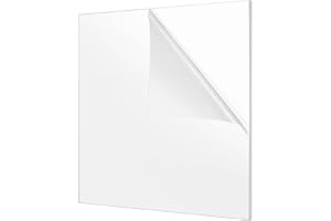 PUCSIQ Akrylglasplatta 30 x 30 cm, 10 mm akrylplatta transparent, akrylplastplatta, klara akrylplattor för skyltar, målningar, gör-det-själv-projekt, hantverk